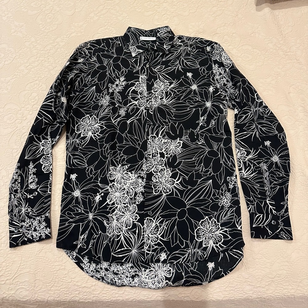 Etro original shirt. Black and white. Made in Italy cotton shirt.
